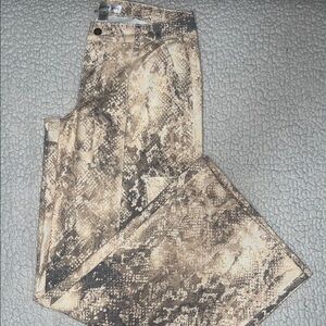 Madden Girl Snake Print Wide Leg Pants